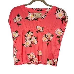 Beaufort Bonnet Company Floral Pink Top Size 4T